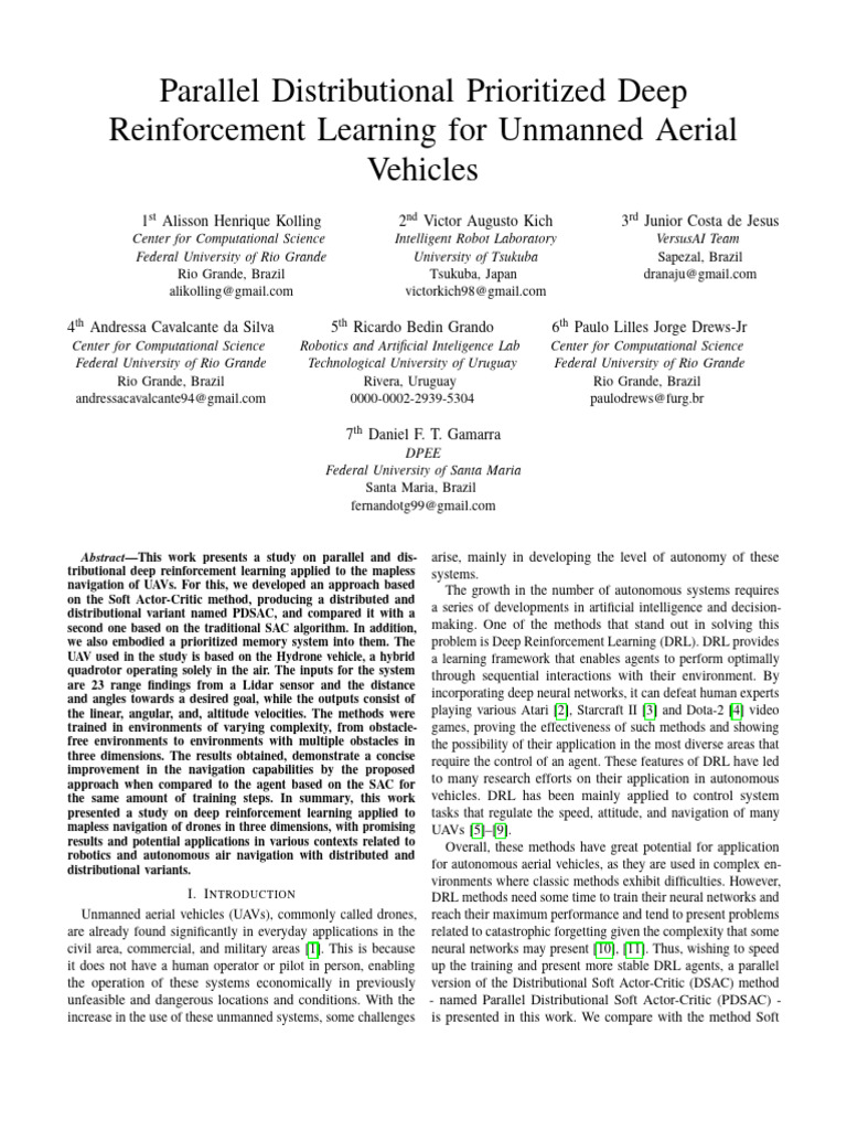 Parallel Distributional Prioritized Deep Reinforcement Learning For ...
