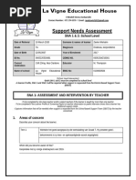 SNA1 Support Needs Assessment Form | PDF | Learning | Educational ...