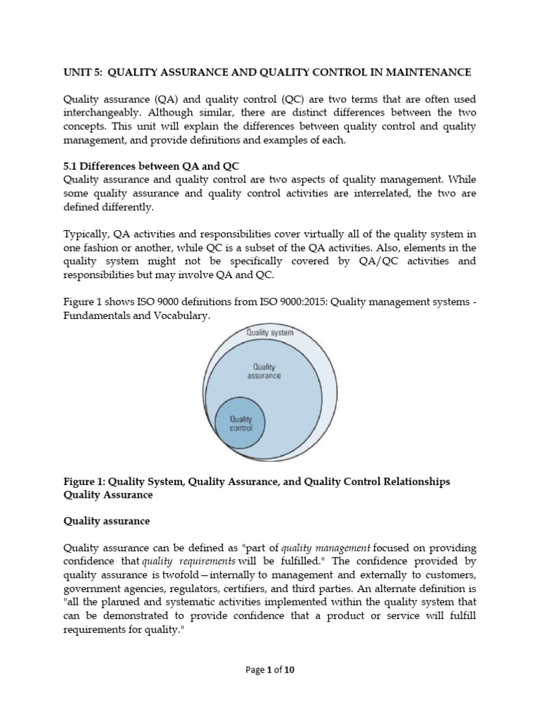 Unit 5 - Quality Control & Quality Assurance - Mai - 251020 - 105224 ...