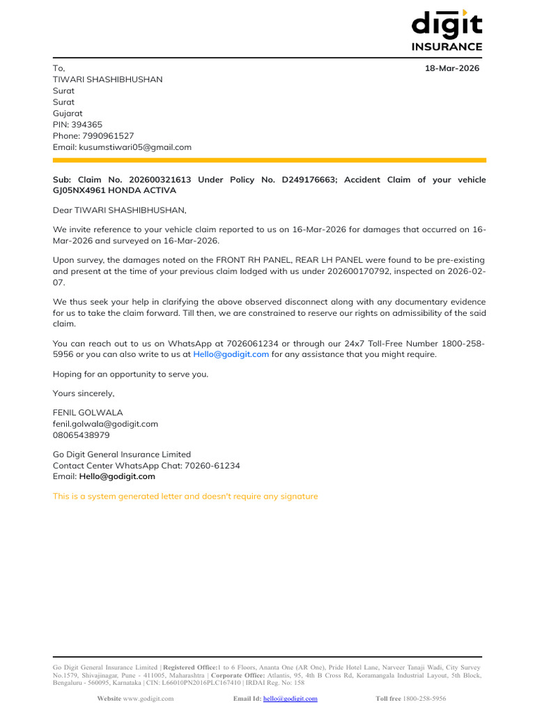 ClarificationLetter | PDF