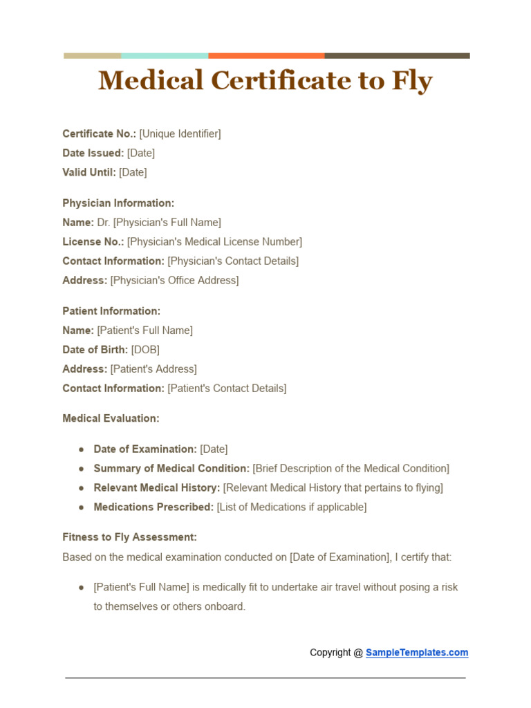 Medical Certificate To Fly | PDF