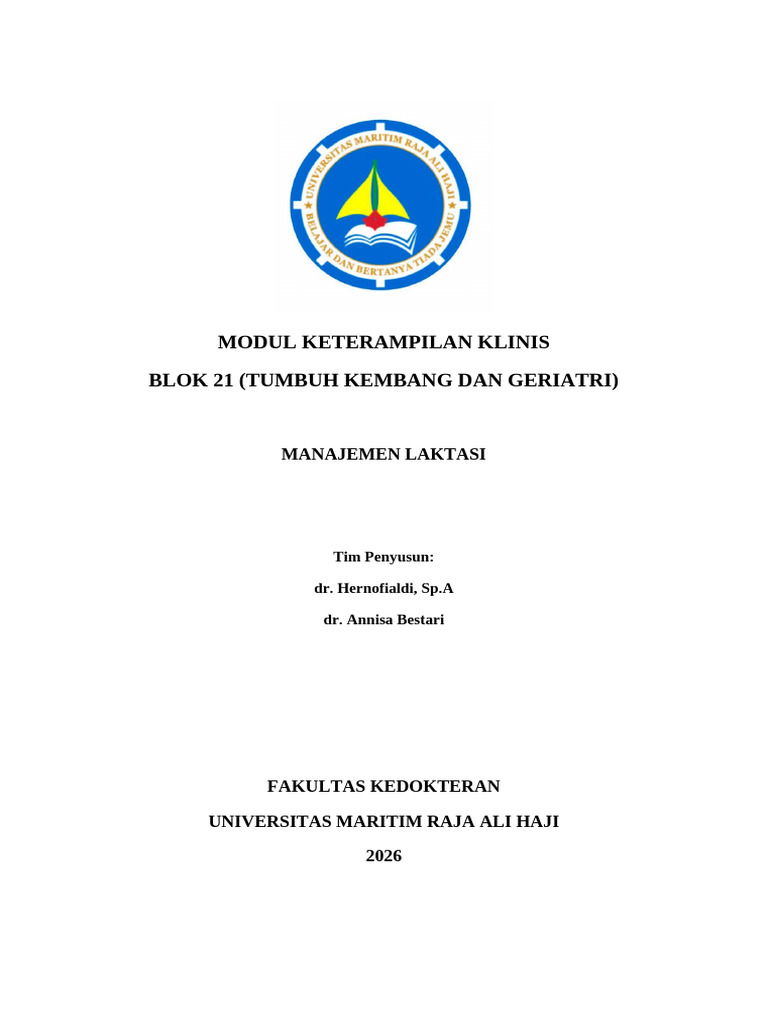 Modul Skill Lab Manajemen Laktasi | PDF