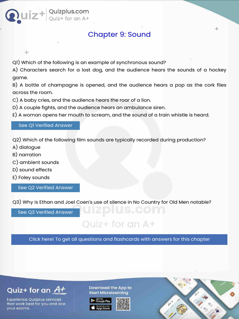 Which of the Following is an Example of Synchronous Sound | PDF ...