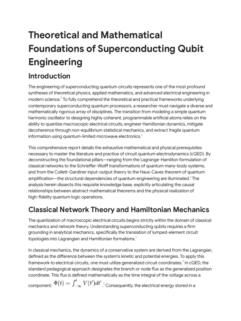Learning Path For Superconducting Qubits | PDF | Hamiltonian Mechanics ...