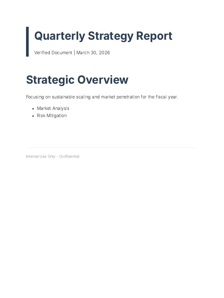 Strategy Report | PDF