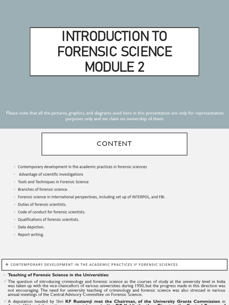 Introduction To Forensic Science - Module 2 | PDF | Forensic Science ...