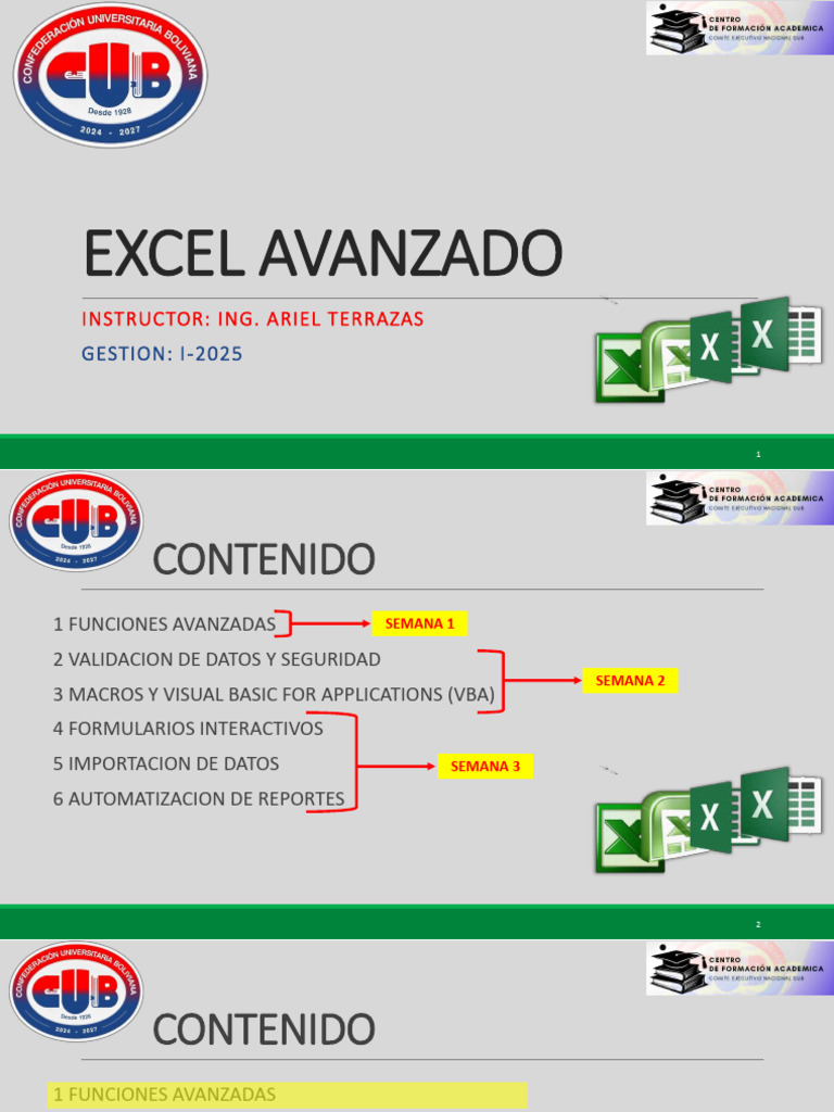 CLASE_1 | PDF | Microsoft Excel | Visual Basic para Aplicaciones