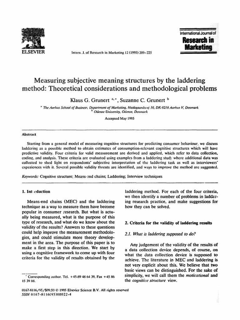Measuring Using Laddering Skill | PDF | Cognition | Validity (Statistics)