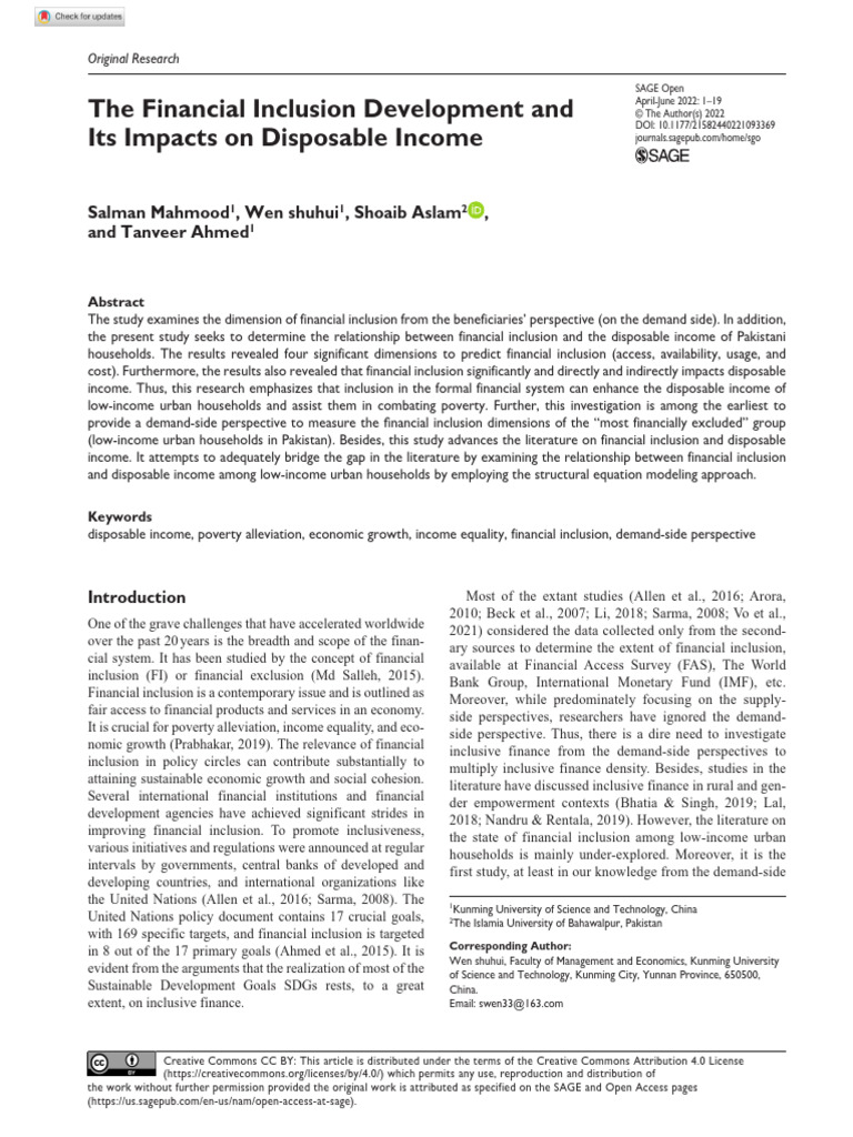Base 5 - Financial Inclusion Development and Its Impacts | PDF ...