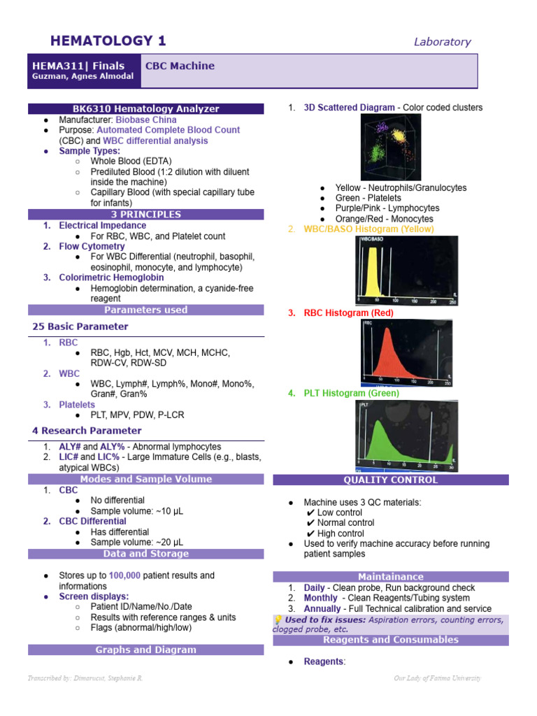 BK6310: Complete Blood Count Machine | PDF | Blood | Hematology
