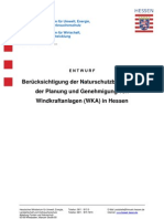 Beruecksichtigung der Naturschutzbelange bei der Planung und Genehmigung von Windkraftanlagen in Hessen