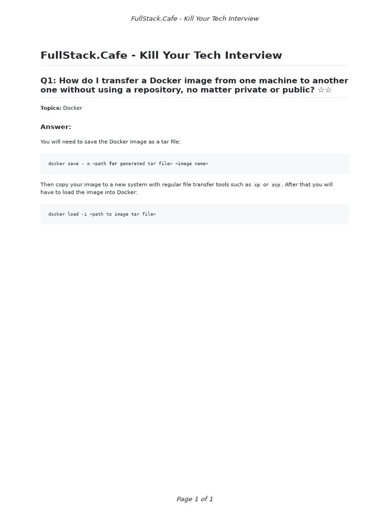Top 61 Docker Interview Questions 04 | PDF