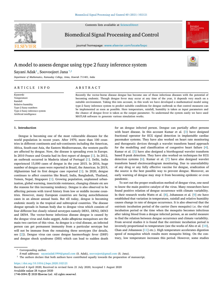 A Model To Assess Dengue Using Type 2 Fuzzy Inference System | PDF ...