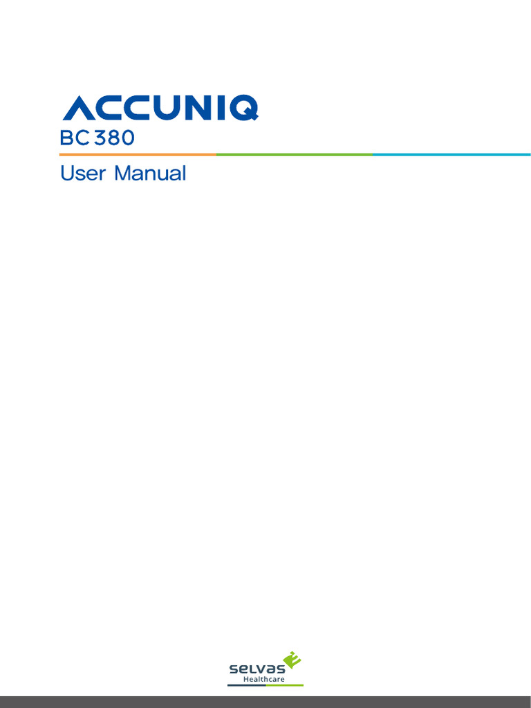 ACCUNIQ BC380 - User Manual (English) V4.3 | PDF | Adipose Tissue | Obesity