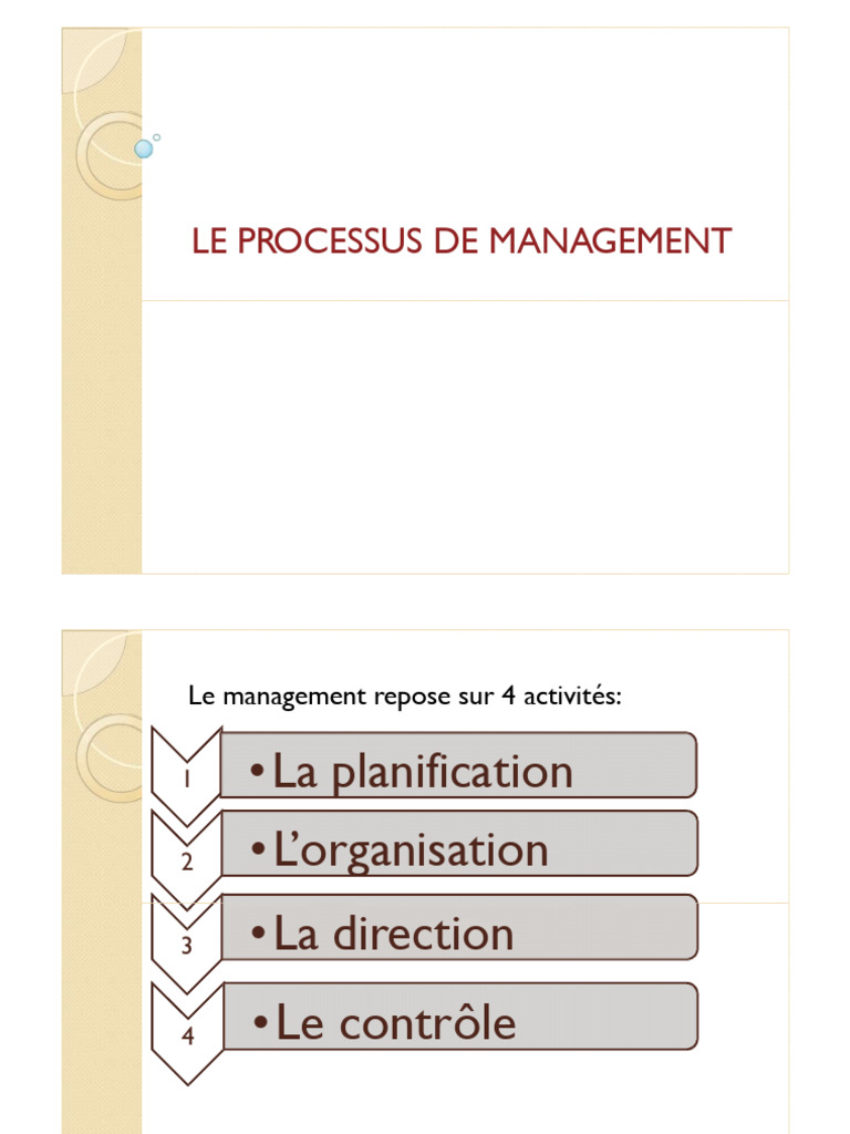 Le Processus de Management | PDF | Motivation | Motivant