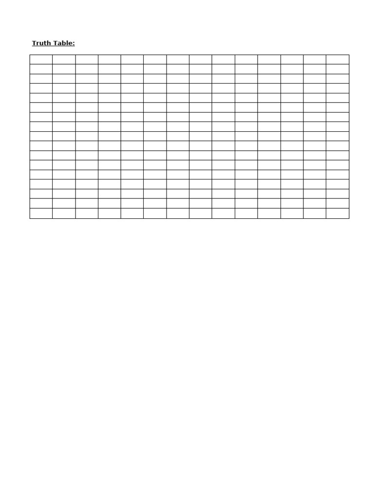 Truth Table | PDF