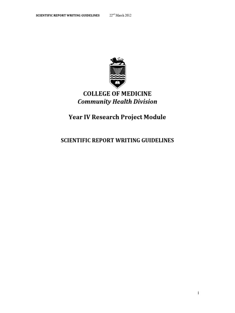 Year IV Research Project Module | PDF | Chart | Hypothesis