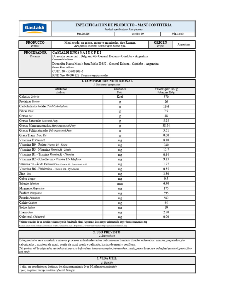 Quality Specifications | PDF
