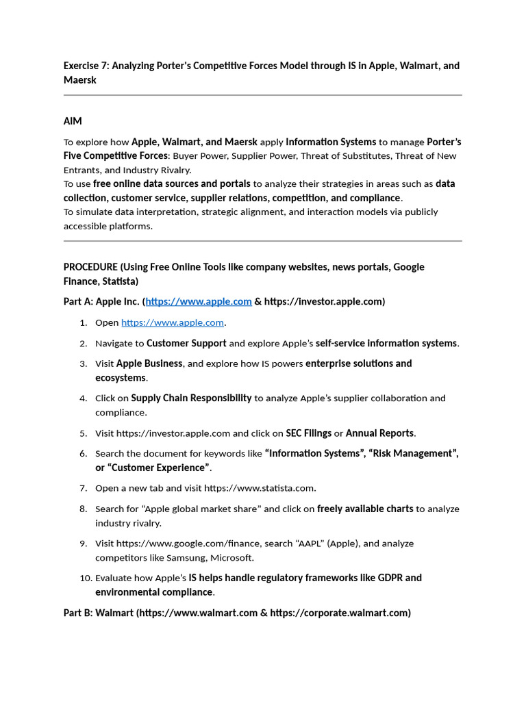 Mis Lab Activity | PDF | Apple Inc. | Walmart