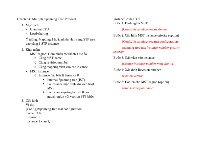 ENCOR Chapter 4 Multiple STP Jan | PDF