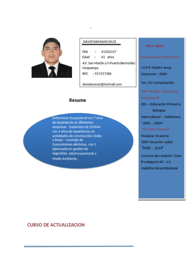 CV D-R - M | PDF | Perú