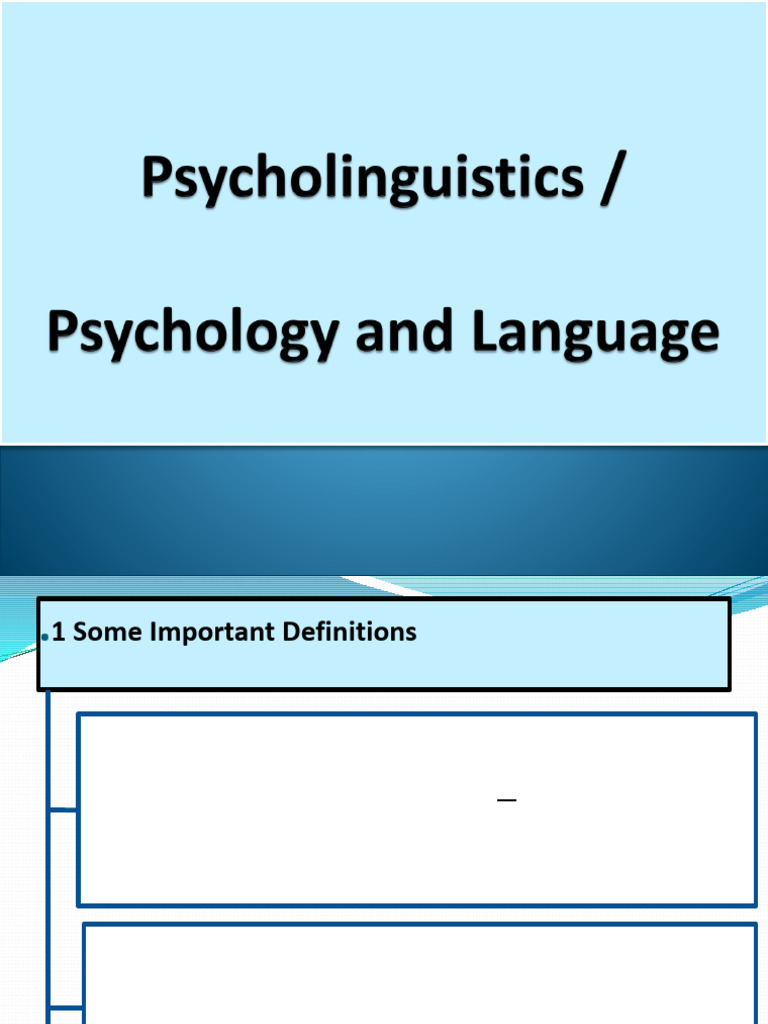 2.2. Lecture Two Extensive Reading Psycholinguistics | PDF | Psychology ...