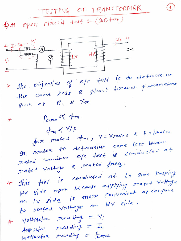 Testing of Transformer | PDF