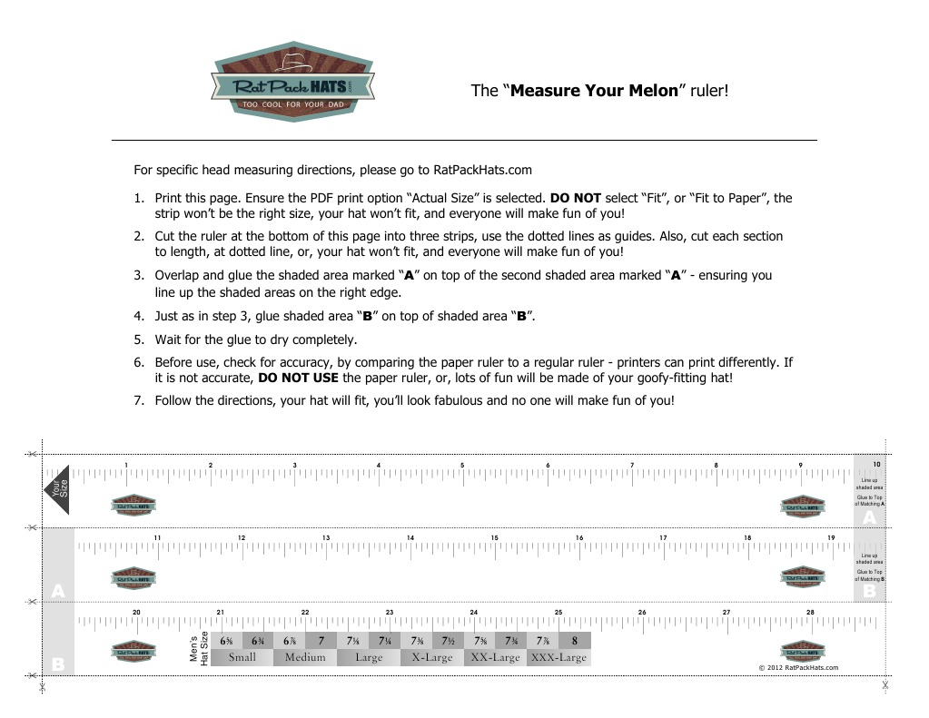 Sizing Ruler | PDF | Office Equipment | Written Communication