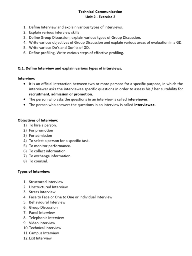 TC Unit 2 Exercise 2 | PDF