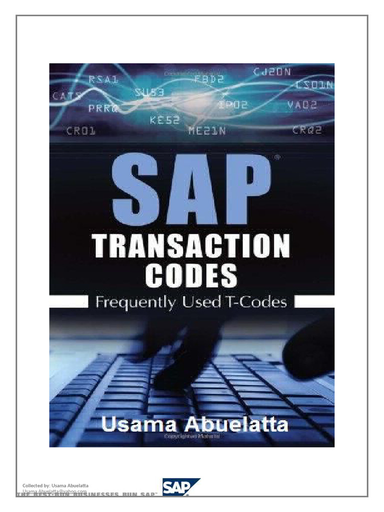 SAP Transaction Code List V | PDF