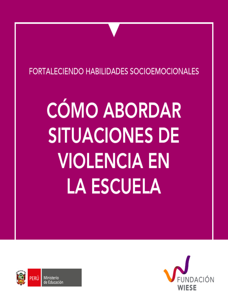 Cómo Abordar Situaciones de Violencia en La Escuela | PDF