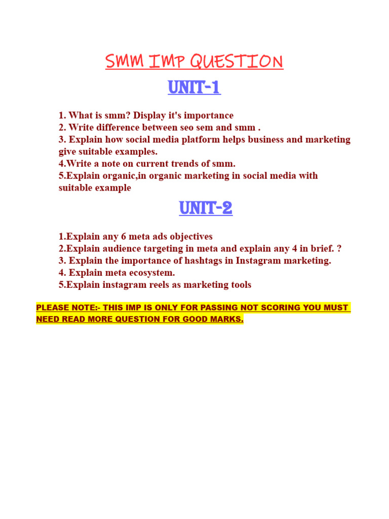 SMM Imp | PDF