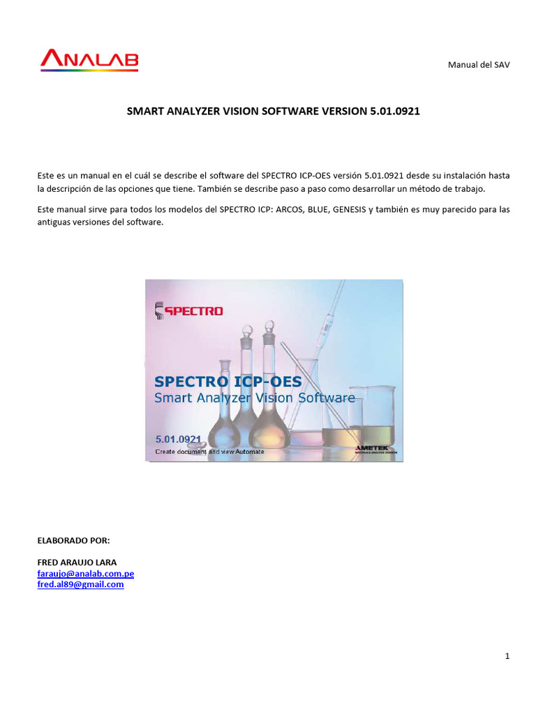 Manual Smart Analyzer Vision Software Version 5 | PDF | Archivo de ...