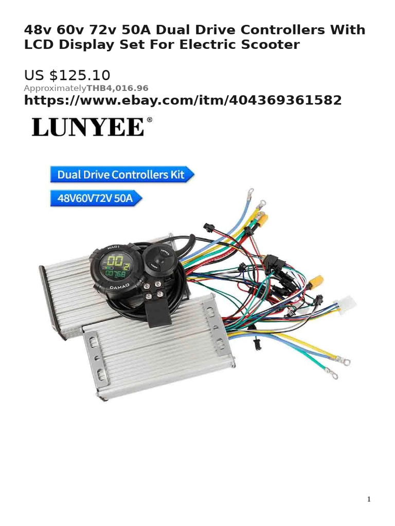 48v 60v 72v 50A Dual Drive Controllers | PDF