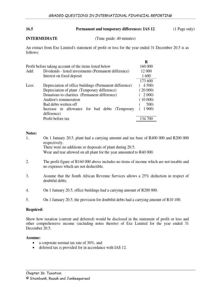 T3 Questions 2 | PDF | Deferred Tax | Debits And Credits
