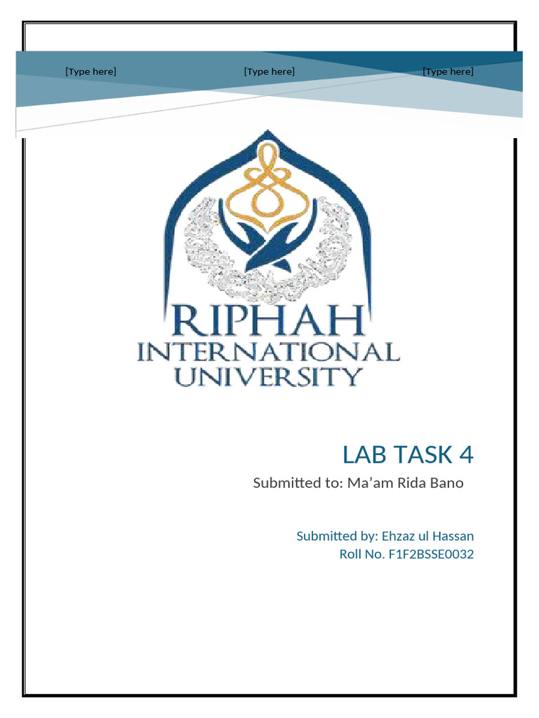 Lab Task 4 DLD (0032) | PDF