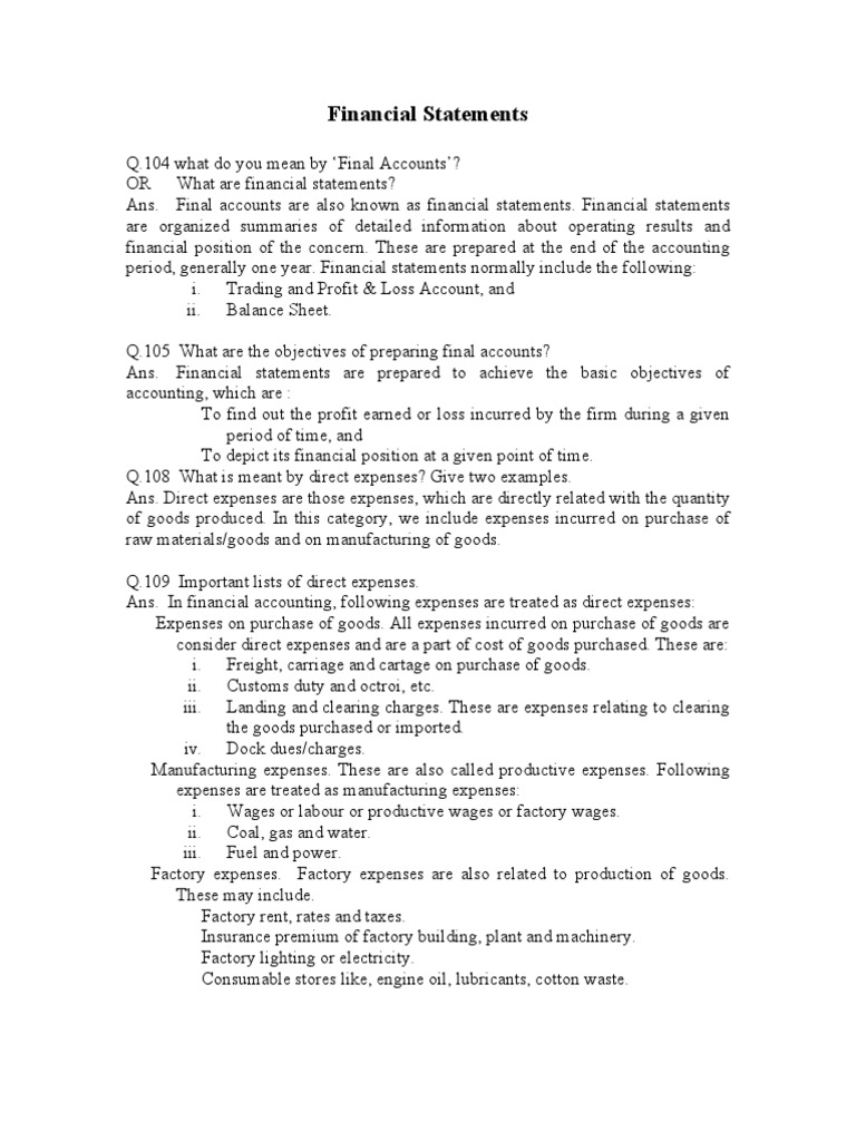Chapter 4 Financial Statements | PDF | Expense | Debits And Credits