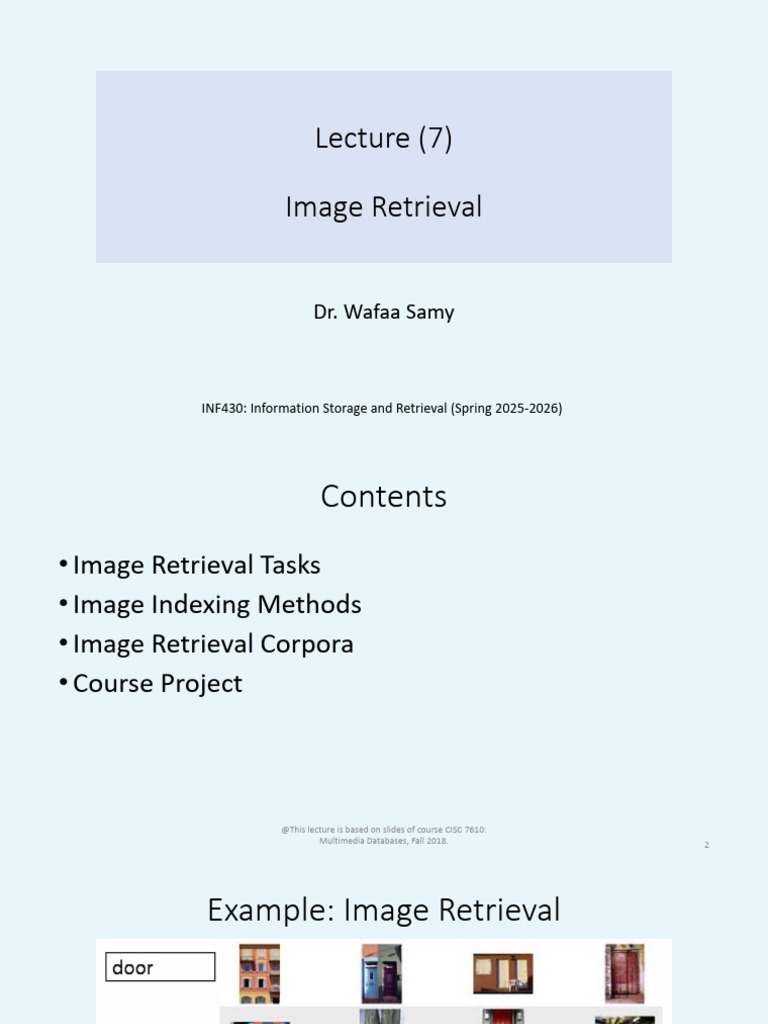 7 Image Retrieval | PDF | Information Retrieval | Search Engine Indexing