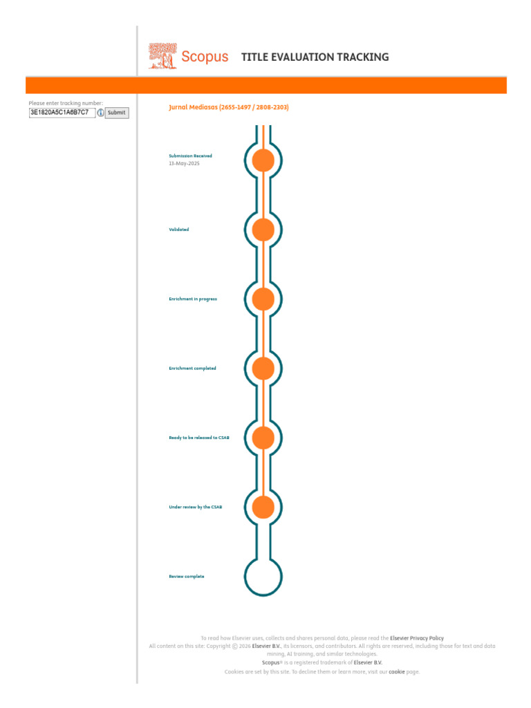 Mediasas Title Suggestion Progress Tracker - Elsevier STEP | PDF