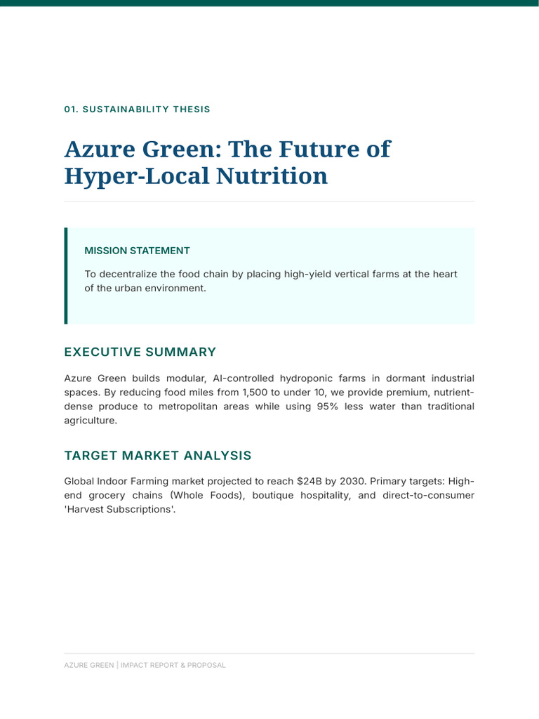Azure Green Business Proposal 260330 204424 | PDF | Hydroponics ...