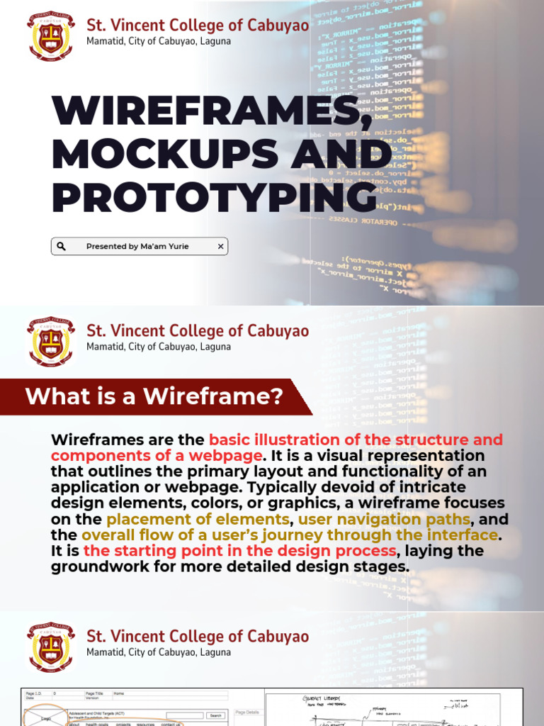 WIREFRAMES, MOCKUPS and PROTOTYPING | PDF | Usability | Design