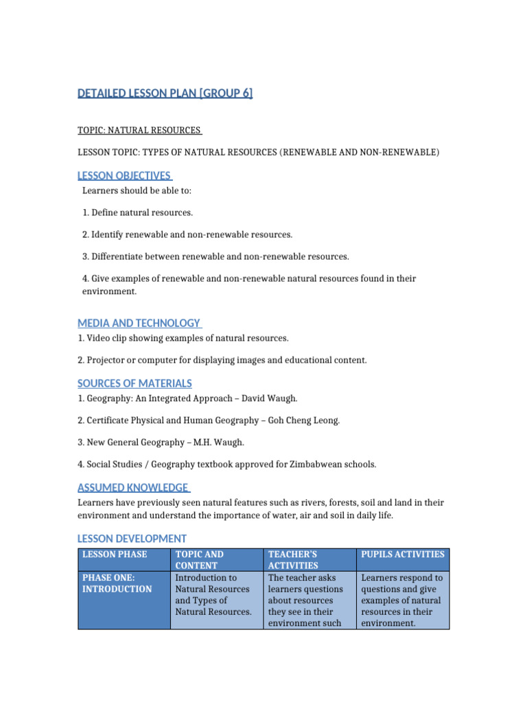 Detailed Lesson Plan, (DLP) Group 6 Docxx | PDF | Lesson Plan | Teachers