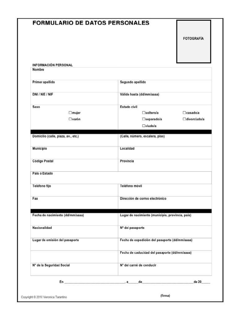 datos personales 1 | PDF