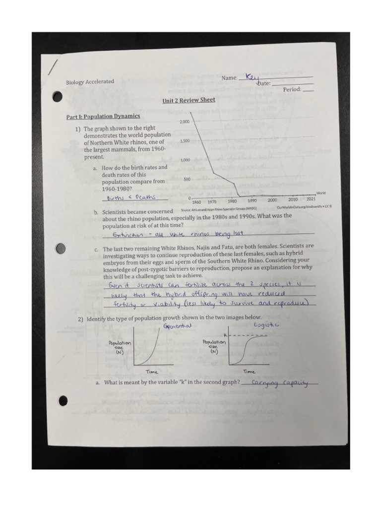 (22a) Unit 3 Review Sheet KEY | PDF