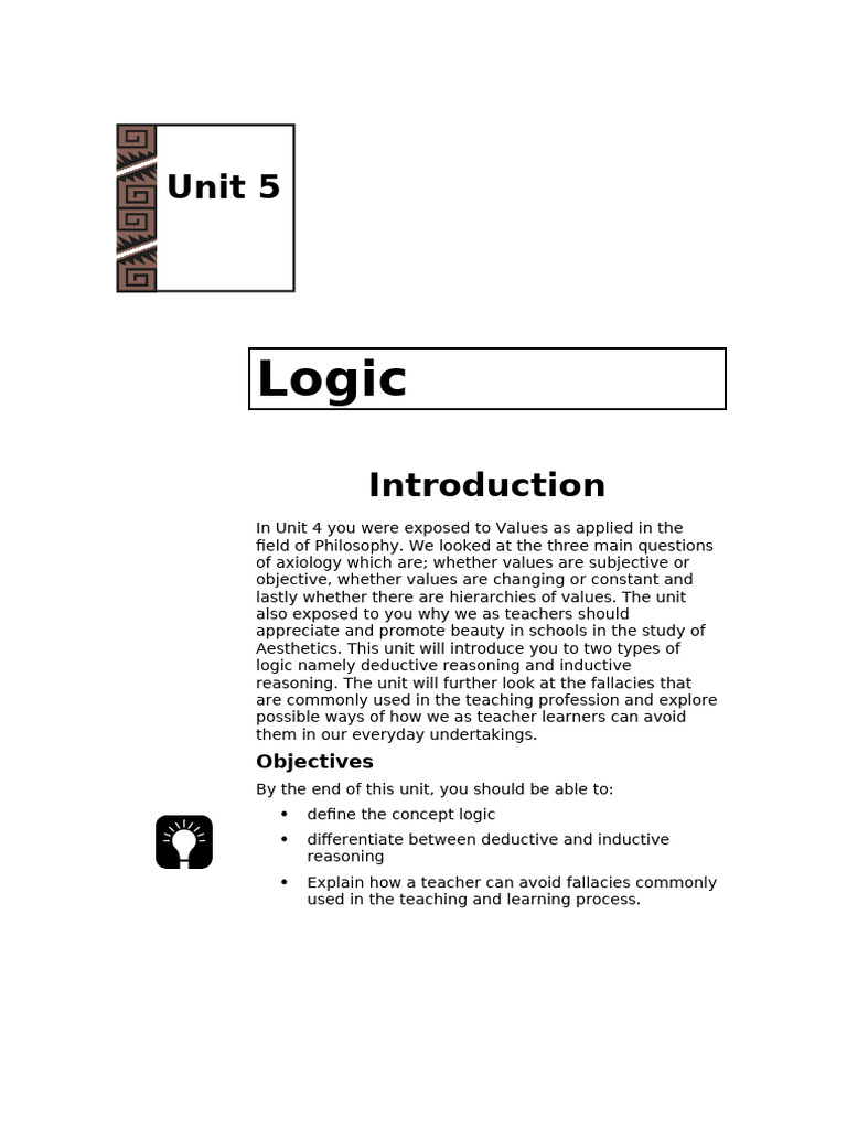 Unit 5 Logic | PDF