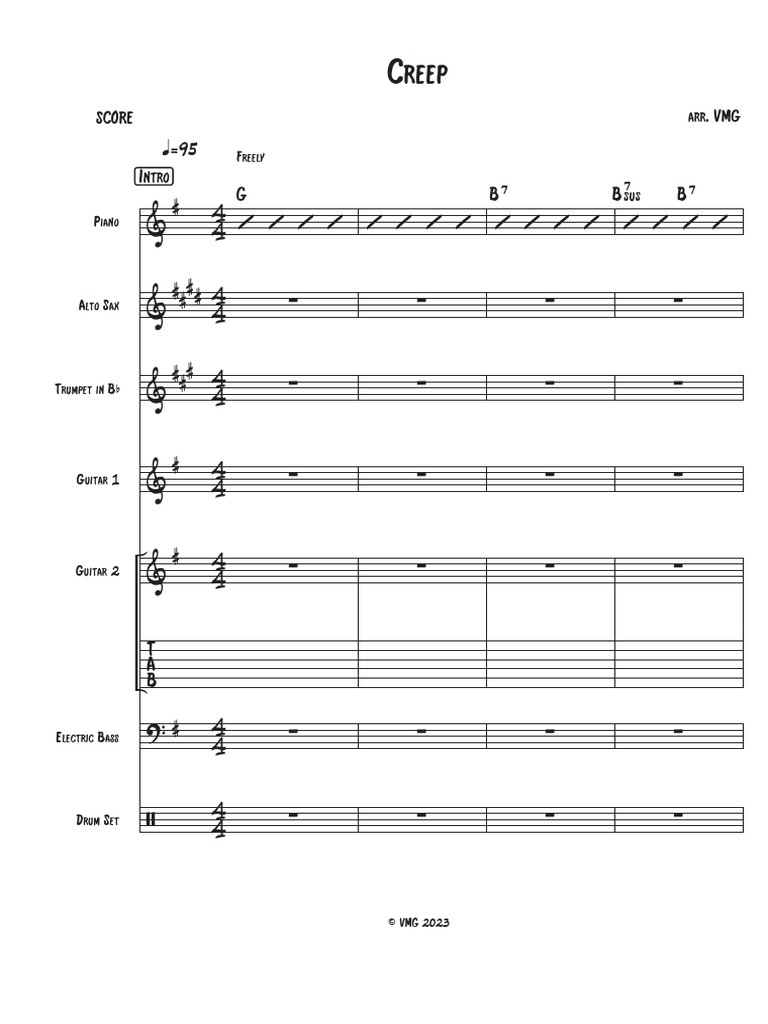 Creep - Score - SCORE | PDF