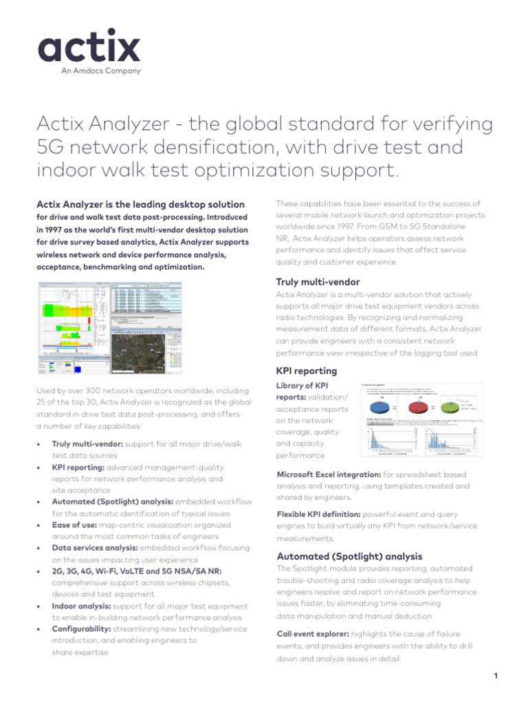 Actix Analyzer Overview Datasheet - 2020 | PDF | Cellular Network ...