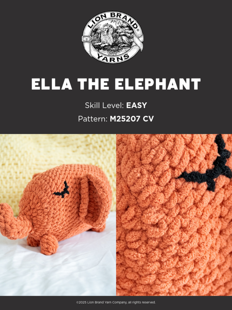 M25207-CV_Ella-the-Elephant-v1772550153879 | PDF | Crochet | Textile Arts
