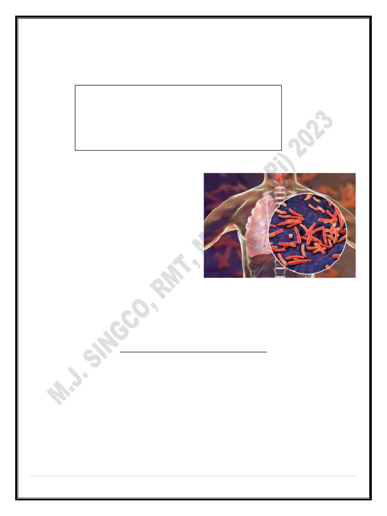 CPH - Module 8 - (Tuberculosis Program) | PDF | Tuberculosis ...