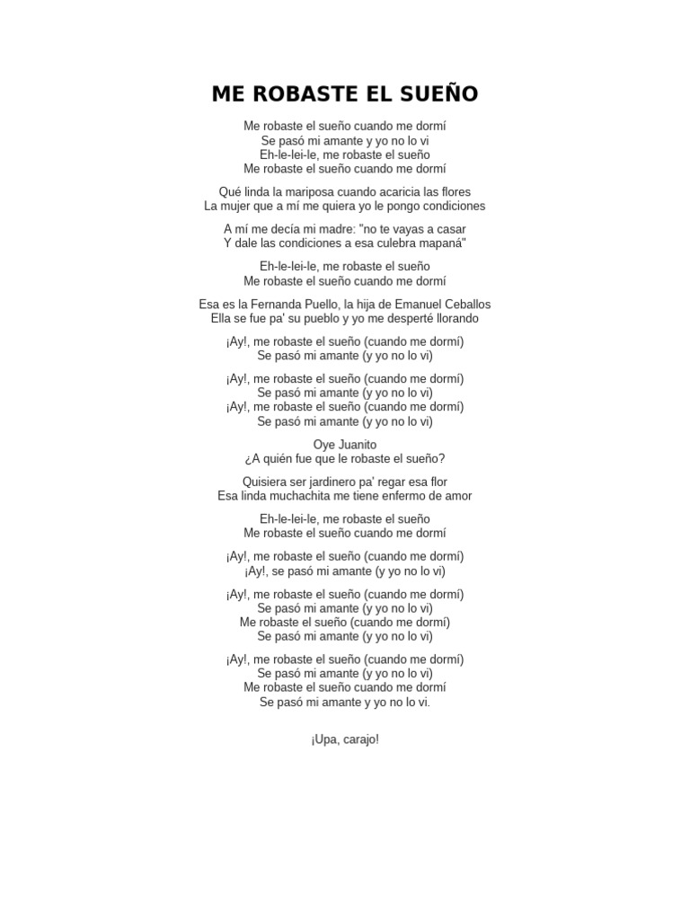 Letras Repertorio | PDF